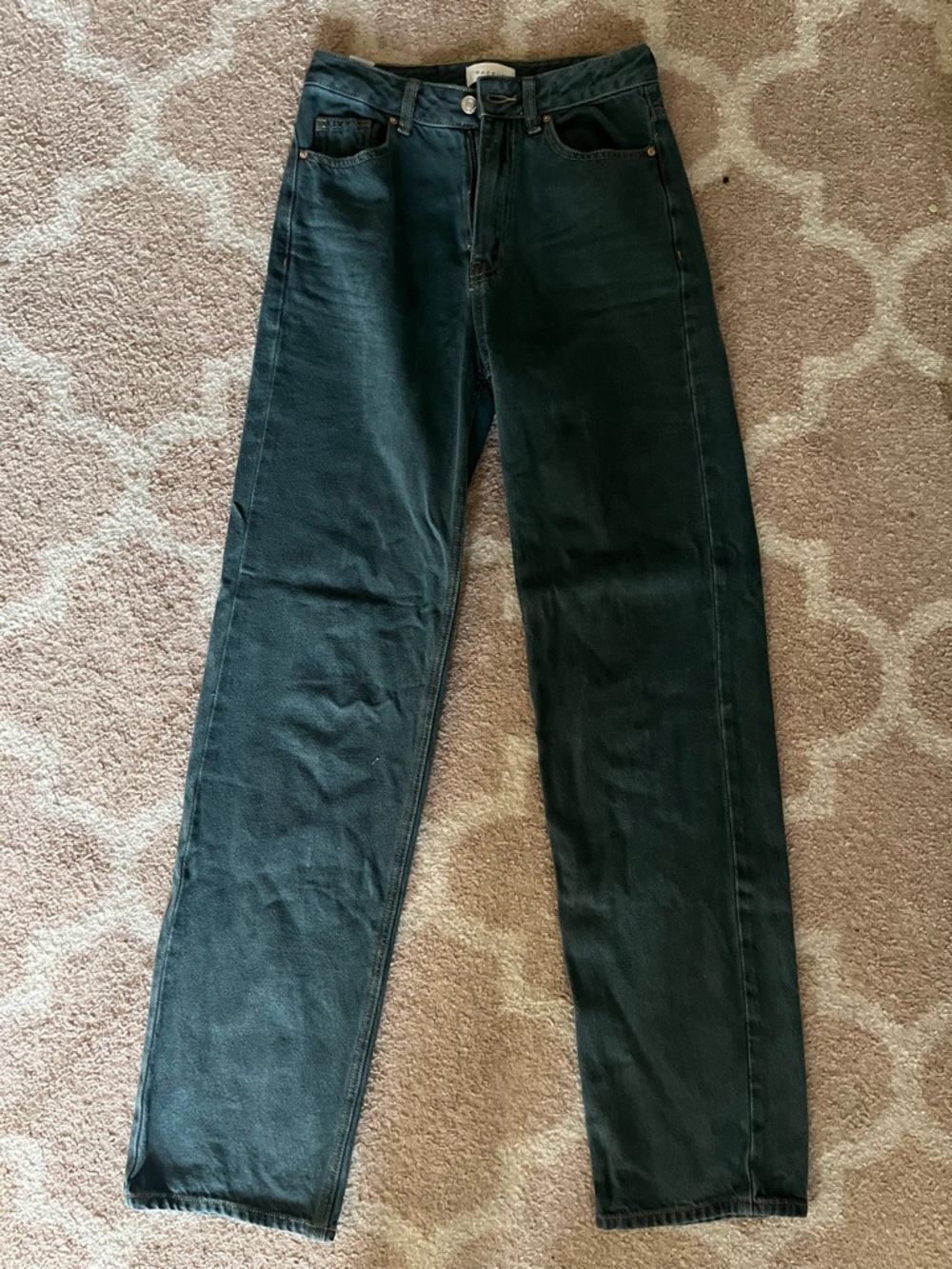 PacSun Women's High-Rise Dark Green Straight 90’s Boyfriend Jeans